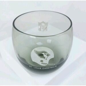 Vintage NFL St Louis Cardinals Football BAR WARE Smoked Highball Glass 8 oz